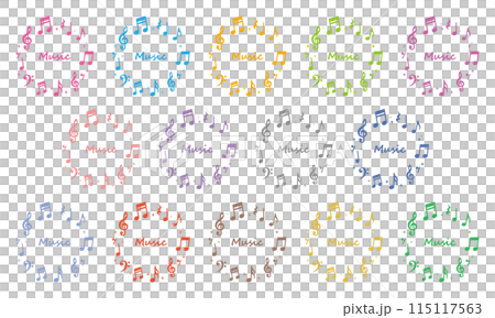 Musical note frame material vector illustration 115117563