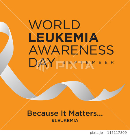 World leukemia awareness day on the orange background 115117809