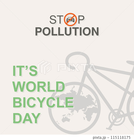 Stop pollution letter for World Bicycle Day on June 3 115118175