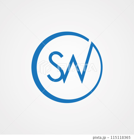 Abstract letter SW symbol design with creative modern trendy Abstract letter SW symbol design with creative modern trendy 115118365