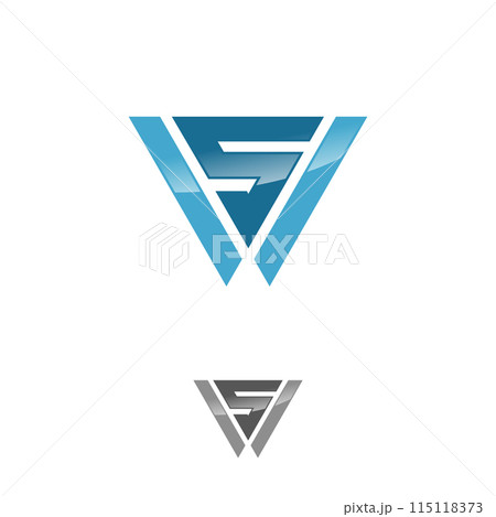 Abstract letter SW symbol design with creative modern trendy Abstract letter SW symbol design with creative modern trendy 115118373