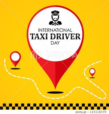 International Taxi Driver Day template design with red pin map location International Taxi Driver Day template design with red pin map location 115118379