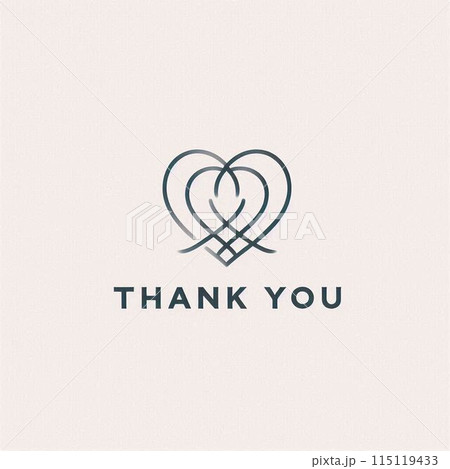 THANK YOU　ハートロゴマーク 115119433