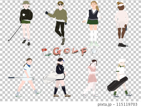 Golfing women set 115119703