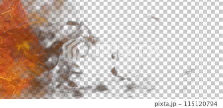 Fire flame on transparent background. Fire texture overlays 115120794