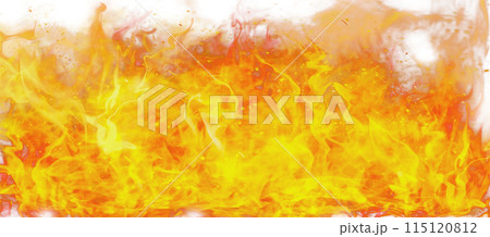 Fire flame on transparent background. Fire texture overlays 115120812