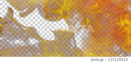 Fire flame on transparent background. Fire texture overlays 115120819