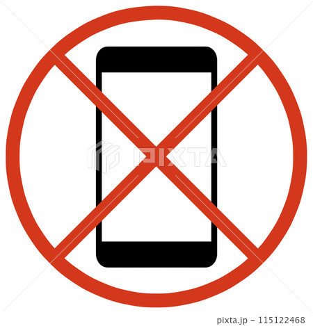 スマートフォン禁止のマーク 115122468
