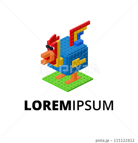 Logo with shamomile for print and design. Vector clipart. Logo with shamomile for print and design. Vector clipart. 115122812