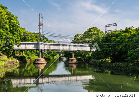 伏見みなと橋から濠川の眺め　京都市伏見区 115122911
