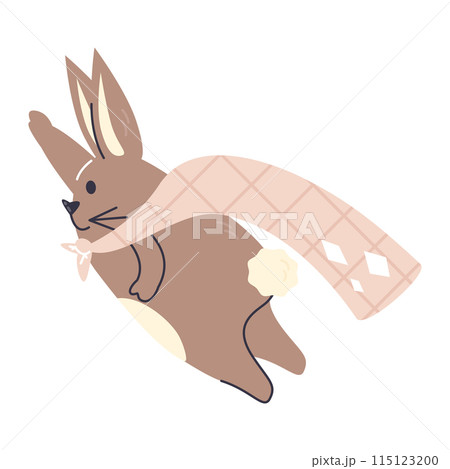 Bunny baby animal flying as superhero with duvet Bunny baby animal flying as superhero with duvet 115123200