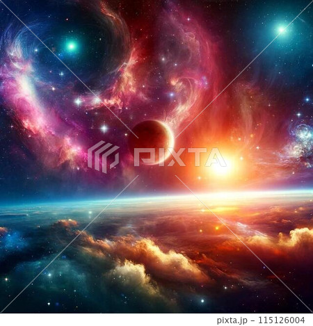 宇宙に漂う怪しい星雲と惑星 115126004