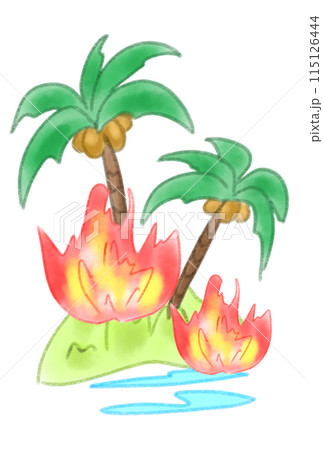 南の島の火災 115126444