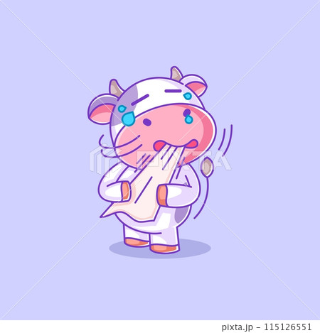 Cute cow is feeling so sad cartoon Cute cow is feeling so sad cartoon 115126551