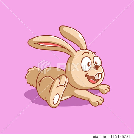 Rabbit design ready to run cartoon style 115126781