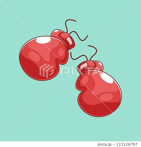 A two boxing glove on green background 115126797