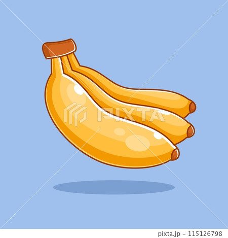 Cartoon style bananas design on blue background 115126798