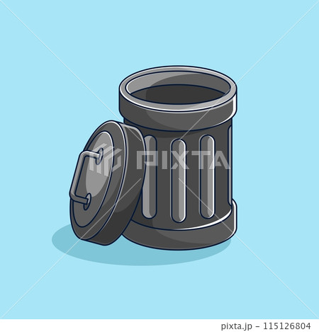 Cartoon style trash can design 115126804