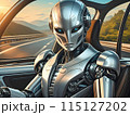 運転する人型AIロボット 115127202