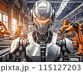 工場で働く人型AIロボット 115127203