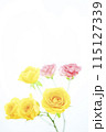 明るいカラフルなばらの花々 115127339