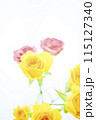 明るいカラフルなばらの花々 115127340