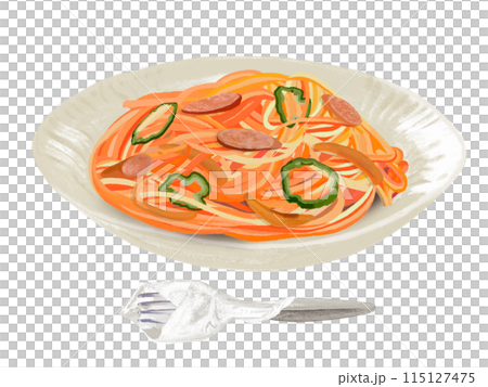 Neapolitan Spaghetti (with fork) 115127475