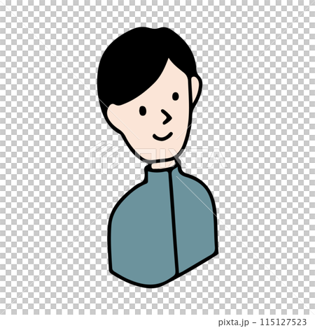 Illustration icon of male students in uniform Junior high and high school students 115127523