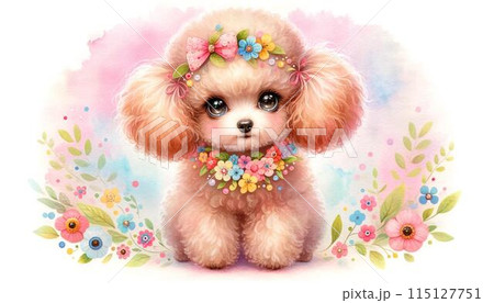恋するトイプードルのイラスト素材 [115127751] - PIXTA