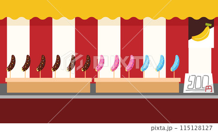 チョコバナナの屋台　16:9 115128127