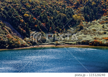 紅葉の吾妻連峰・五色沼の風景 紅葉の吾妻連峰・五色沼の風景 115128240
