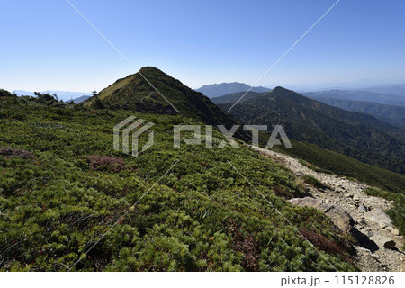至仏山登山、尾瀬、群馬県 至仏山登山、尾瀬、群馬県 115128826