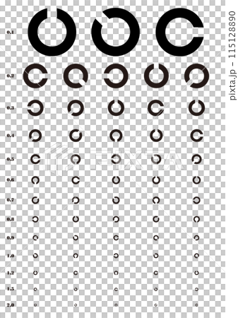 Measurable Eyesight Test Chart Measurable Eyesight Test Chart 115128890