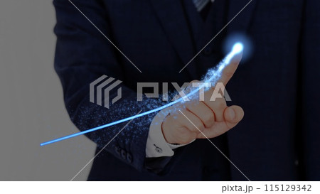 成長の軌跡を描くビジネスマン 115129342