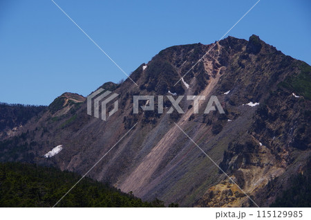 八ヶ岳連峰のニュウから見る硫黄岳方面の風景 115129985