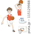 バスケットをする少年 115129988