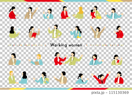 Working women business scene material collection Working women business scene material collection 115130369
