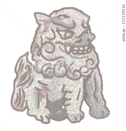 神社の狛犬の呍形イラスト 神社の狛犬の呍形イラスト 115130510