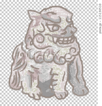 神社の狛犬の呍形イラスト 神社の狛犬の呍形イラスト 115130510