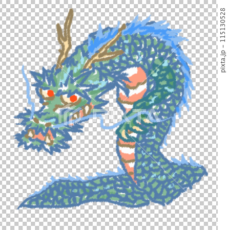 擁有細緻鱗片的強大藍龍 擁有細緻鱗片的強大藍龍 115130528