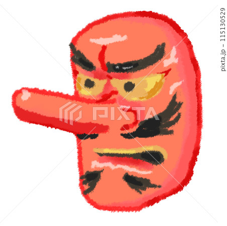 天狗のお面のイラスト 115130529