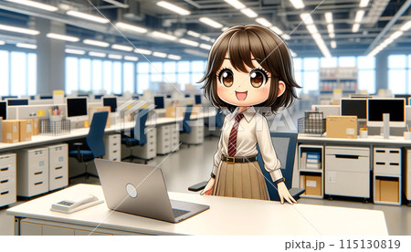 オフィスで働くビジネスウーマン オフィスで働くビジネスウーマン 115130819
