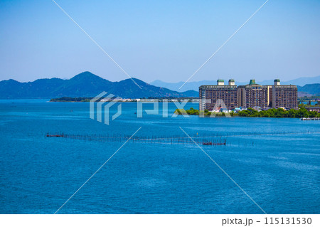 【びわ湖風景】琵琶湖大橋からのマリンブルーの眺め 【びわ湖風景】琵琶湖大橋からのマリンブルーの眺め 115131530