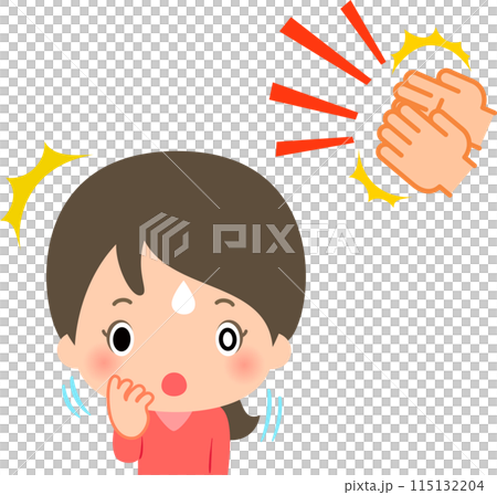 A woman comes to her senses when she hears the sound of hands clapping 115132204