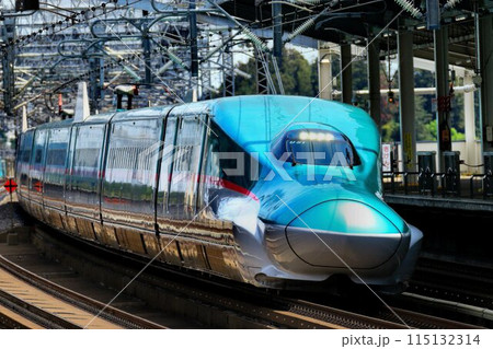 陸奥路を駆け抜けるE5系新幹線　東北新幹線・那須塩原駅にて 115132314