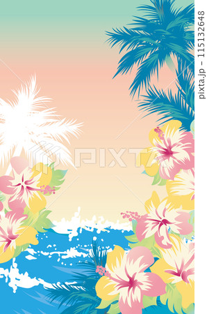 夏の海 リゾートのイラスト 夏の海 リゾートのイラスト 115132648