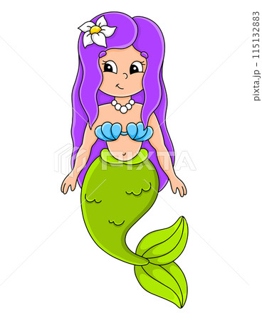 Cartoon character. Isolated on white background. Design element. Template for your design, books, stickers, cards. Vector illustration. 115132883