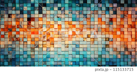Colorful tile wall 115133715