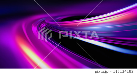 Simple Business Background With Purple Chrome Waves On Dark 115134192