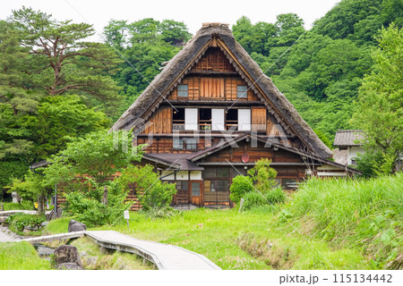 世界遺産 白川郷 合掌造り集落 初夏シーズン 和田家 世界遺産 白川郷 合掌造り集落 初夏シーズン 和田家 115134442